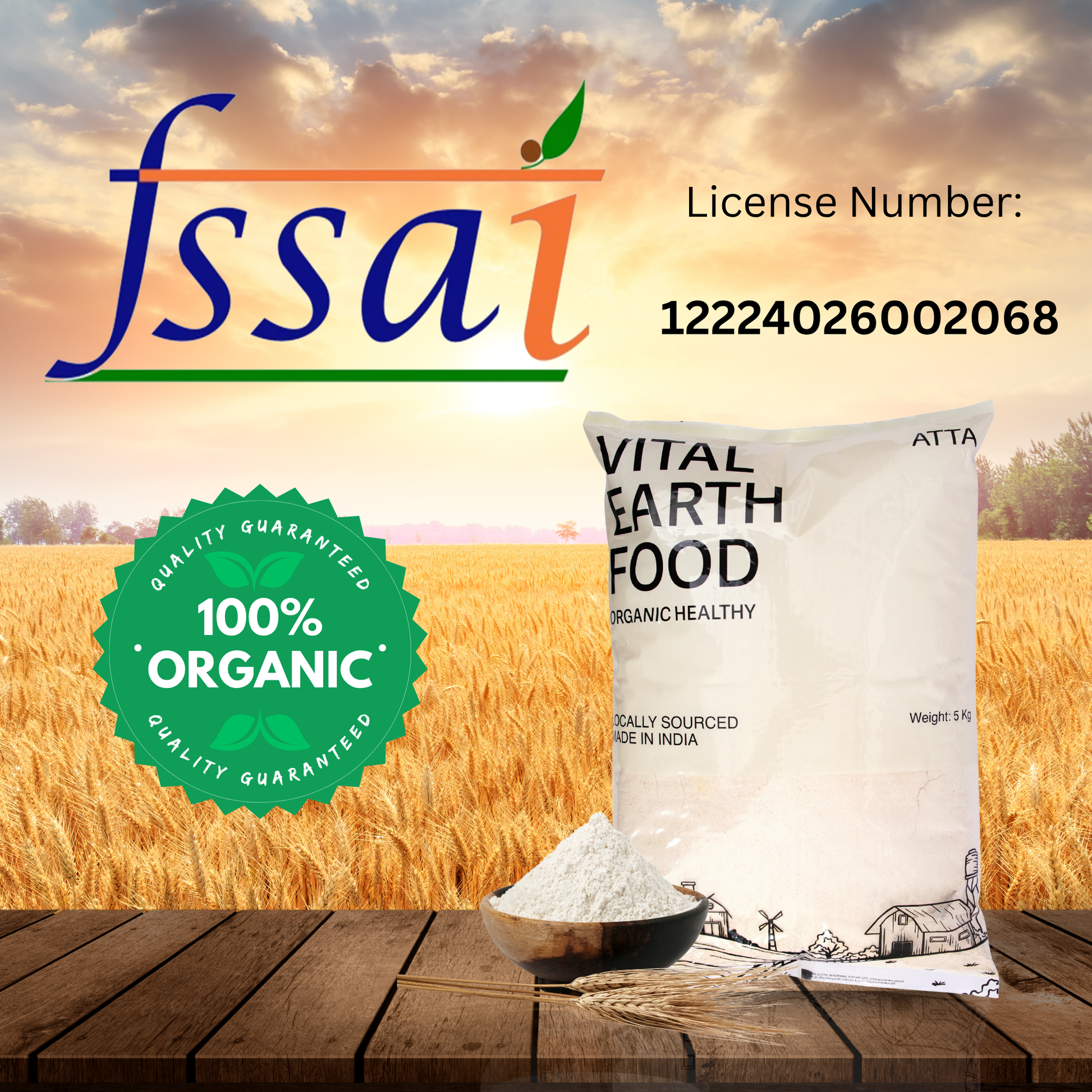 Organic whole Wheat flour Slow Chakki Atta